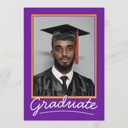 Custom Afstuderen Invitation Kaart | Klassiek ontw (Voorkant)