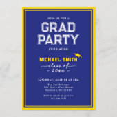 Custom Afstuderen Invitation Kaart | Klassiek ontw (Achterkant)