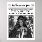 Custom Afstuderen krant, chique afstudeerfeest Poster (Voorkant)