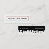 Custom Afstuderen Status Card (wit/goud) Contactkaartje (Voorkant / Achterkant)