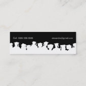 Custom Afstuderen Status Card (wit/goud) Contactkaartje (Achterkant)