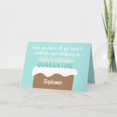 Custom Age Birthday Candles | Quarantine Birthday Kaart (Voorkant)