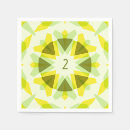 Custom Age Fun Helder Geel Groen Verjaardagsster Servet