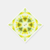 Custom Age Fun Helder Geel Groen Verjaardagsster Servet (Hoek)