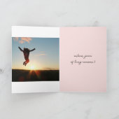 Custom Age Gelukkige Verjaardag Foto Hart Tiener W Kaart (Binnen)