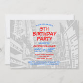 Custom Age Kind Comic Dinosaur Verjaardagsfeest Fo Kaart (Achterkant)