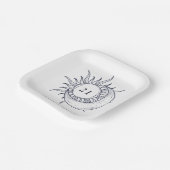 Custom Age Mystic Celestial Moon Verjaardag Papieren Bordje (Gebogen)