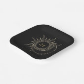 Custom Age Mystic Celestial Moon Verjaardag Papieren Bordje (Gebogen)