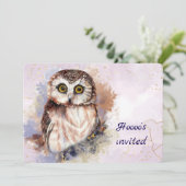 Custom Age Natuur, Uil, Vogel, Verjaardagsfeest Kaart (Staand voorkant)