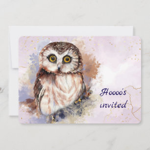 Custom Age Natuur, Uil, Vogel, Verjaardagsfeest Kaart