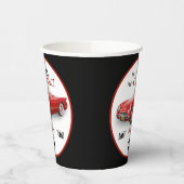 Custom Age Niet Oud Rood Classic 1954 Convertible Papieren Bekers (Links)
