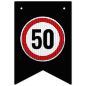 CUSTOM AGE verjaardag cirkelvormige snelheidslimie Vlaggetjes (Eerste vlag)