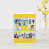 Custom Age Verjaardag Collage Kaart – Happy Birthd (Gele Bloem)