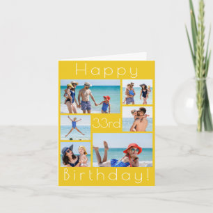 Custom Age Verjaardag Collage Kaart – Happy Birthd