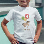 Custom Age Verjaardag Kleurrijke Ballons Paard Kinder Shirts