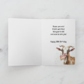 Custom Age Verjaardag Oude Geit "Over the Hill" Hu Kaart (Binnen)