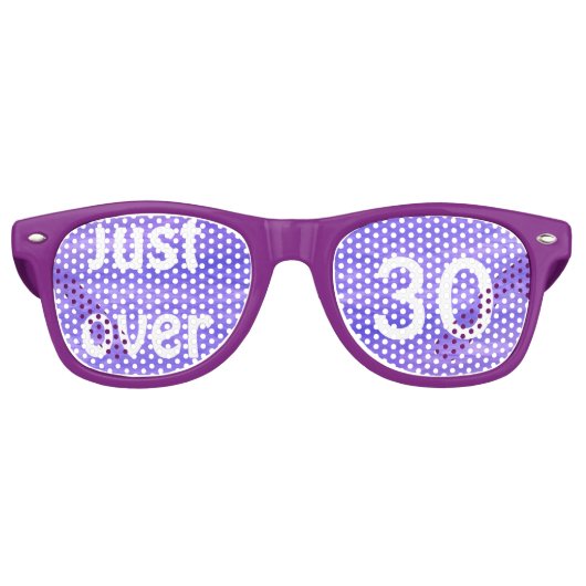 Custom Age Verjaardag Party Shades Retro Zonnebril (Voorkant)