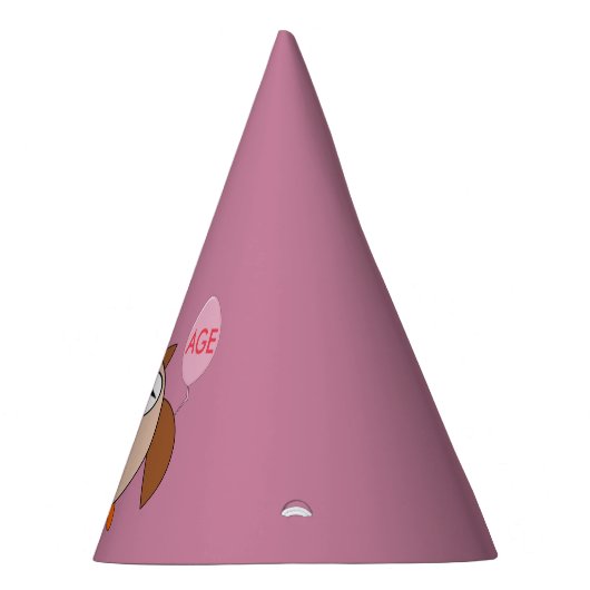 Custom Age Verjaardag Uil Party Pet Feesthoedjes (Rechts)