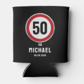 CUSTOM AGE verjaardagsfeestje met verkeersbord Blikjeskoeler (Voorkant)