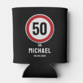 CUSTOM AGE verjaardagsfeestje met verkeersbord Blikjeskoeler (Achterkant)