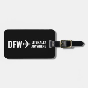 Custom Airport Code Funny Black Luggage Bagagelabel