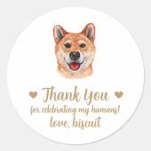 Custom Akita Inu Dog Wedding Favor Stickers (Voorkant)