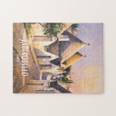 Custom Alberobello Trulli House Watercolor Travel Legpuzzel (Horizontaal)