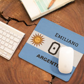 Custom Albiceleste Sun Flag Athlete Graphic Muismat