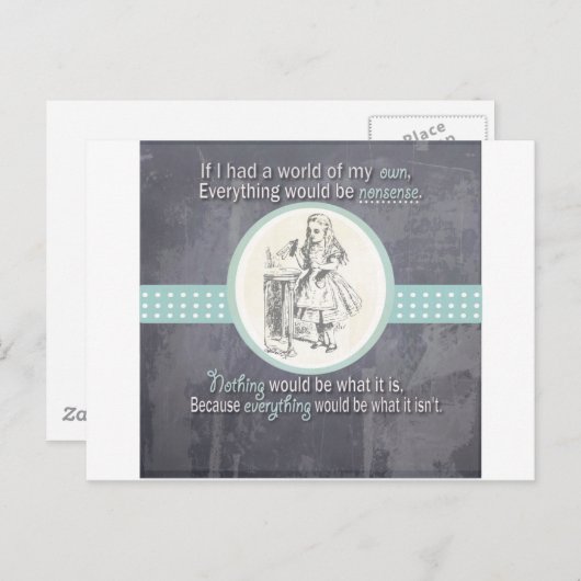 Custom Alice in Wonderland Gifts Briefkaart (Voorkant / Achterkant)