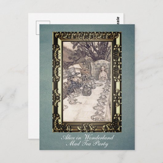 Custom Alice in Wonderland Mad Tea Party Rackham Briefkaart (Voorkant / Achterkant)