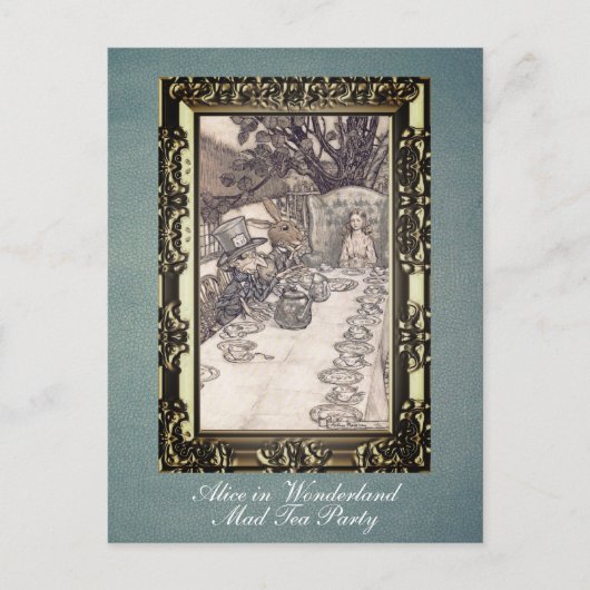 Custom Alice in Wonderland Mad Tea Party Rackham Briefkaart (Voorkant)