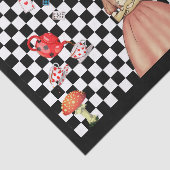 Custom Alice in Wonderland Tea Party Black Tissuepapier (Detail)
