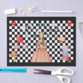 Custom Alice in Wonderland Tea Party Black Tissuepapier (Craft)
