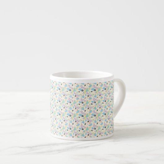 Custom All-Over Print Geometric Pattern Coffee Mug Espresso Kop (Voorkant rechts)