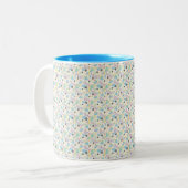 Custom All-Over Print Geometric Pattern Coffee Mug Tweekleurige Koffiemok (Voorkant links)