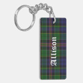 Custom Allison Tartan Plaid Sleutelhanger (Voorkant Links)