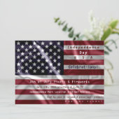 Custom American Flag, Viering van 4 juli Kaart (Staand voorkant)