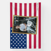 Custom American Flag with Your Photo, Dorm Decor Spandoek (Verticaal)