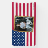 Custom American Flag with Your Photo, Dorm Decor Spandoek (Verticaal)