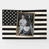 Custom American Flag with Your Photo, USA Decor Spandoek (Horizontaal)