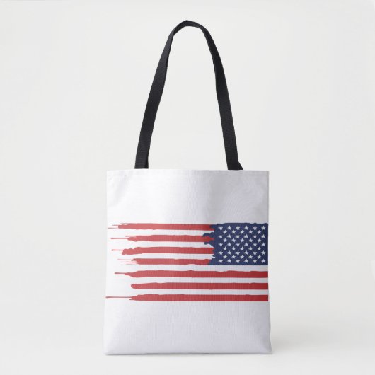 Custom American USA Flag  Tote Bag (Voorkant)