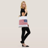 Custom American USA Flag  Tote Bag (Op model)