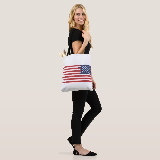 Custom American USA Flag  Tote Bag (Op model)