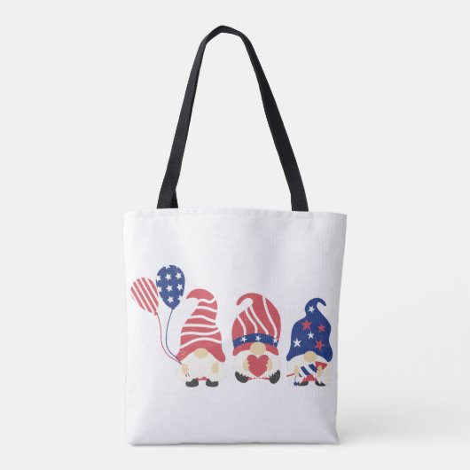 Custom American USA Flag  Tote Bag (Achterkant)