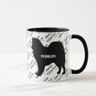 CUSTOM Amerikaanse Eskimo Dog Silhouette Mok