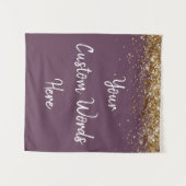 Custom Amethyst & White Personalized Photo Booth Wandkleed (Voorkant (horizontaal))