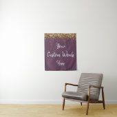 Custom Amethyst & White Personalized Photo Booth Wandkleed (In situ)