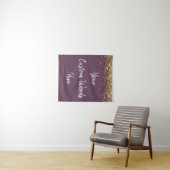 Custom Amethyst & White Personalized Photo Booth Wandkleed (In Situ (horizontaal))