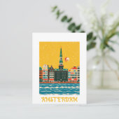 Custom Amsterdam Nederland Briefkaart (Staand voorkant)