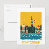 Custom Amsterdam Nederland Briefkaart (Voorkant / Achterkant)
